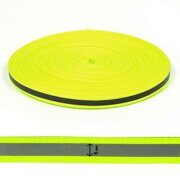 Стропа светоотражающая. Ширина10мм. Цвет неоновый лимон.