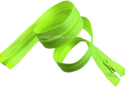 Молния трактор,№5,разъемная  70 см, неоново желто салатовый