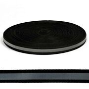 Стропа светоотражающая. Ширина10мм. Цвет чёрный.
