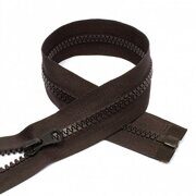 Молния трактор, №5, не разъемная 18 см, шоколад.