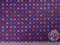 Мембранная ткань "Кошачьи лапки на фиолете"