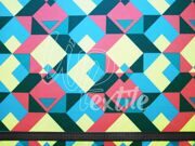 Мембранная ткань" Графика в кораллово изумрудных тонах"