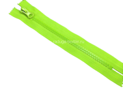 Молния трактор, №5, не разъемная 18 см, неоново желто салатовый