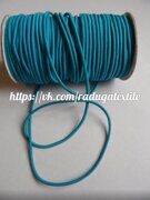 Резинка шляпная, круглая, 2.5мм, бирюза