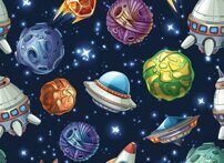 Мембранная ткань  10К/10К "Планеты и ракеты"