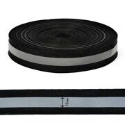 Стропа светоотражающая. Ширина 25 мм. Цвет чёрный.