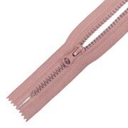 Молния трактор, №5, не разъемная 18 см, пыльная роза.