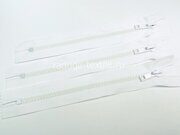 Молния трактор № 5, 1 замок.  Не разъемная. Длина 18 см. Белый.