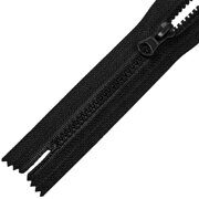 Молния трактор, №5, не разъемная 18 см, черный