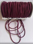 Резинка шляпная, круглая, 3мм, пурпур