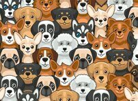 Мембранная ткань  10К/10К "Породы собак"