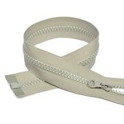 Молния трактор,№5,разъемная  75 см, светло-серый, с небольшим оттенком беж